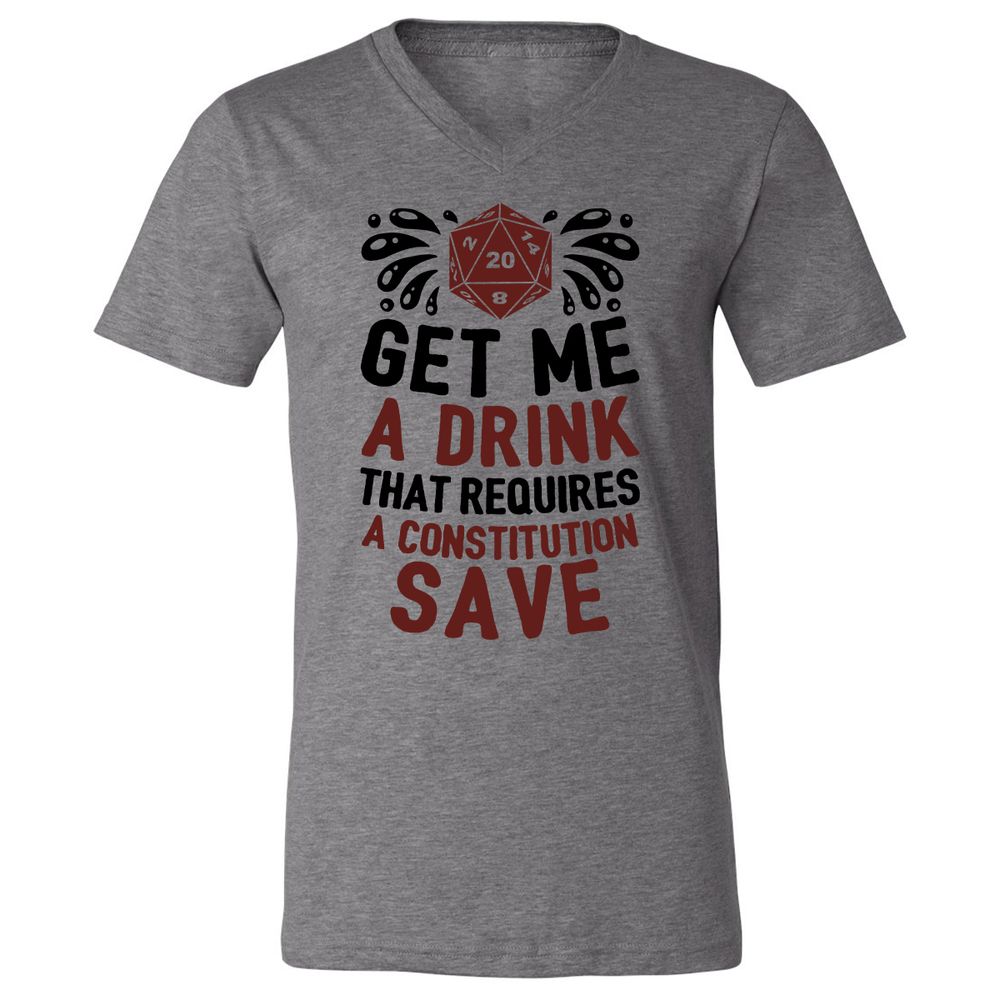 Unisex V-Neck T-Shirt - RH4HDHDR - Deep Heather - 13