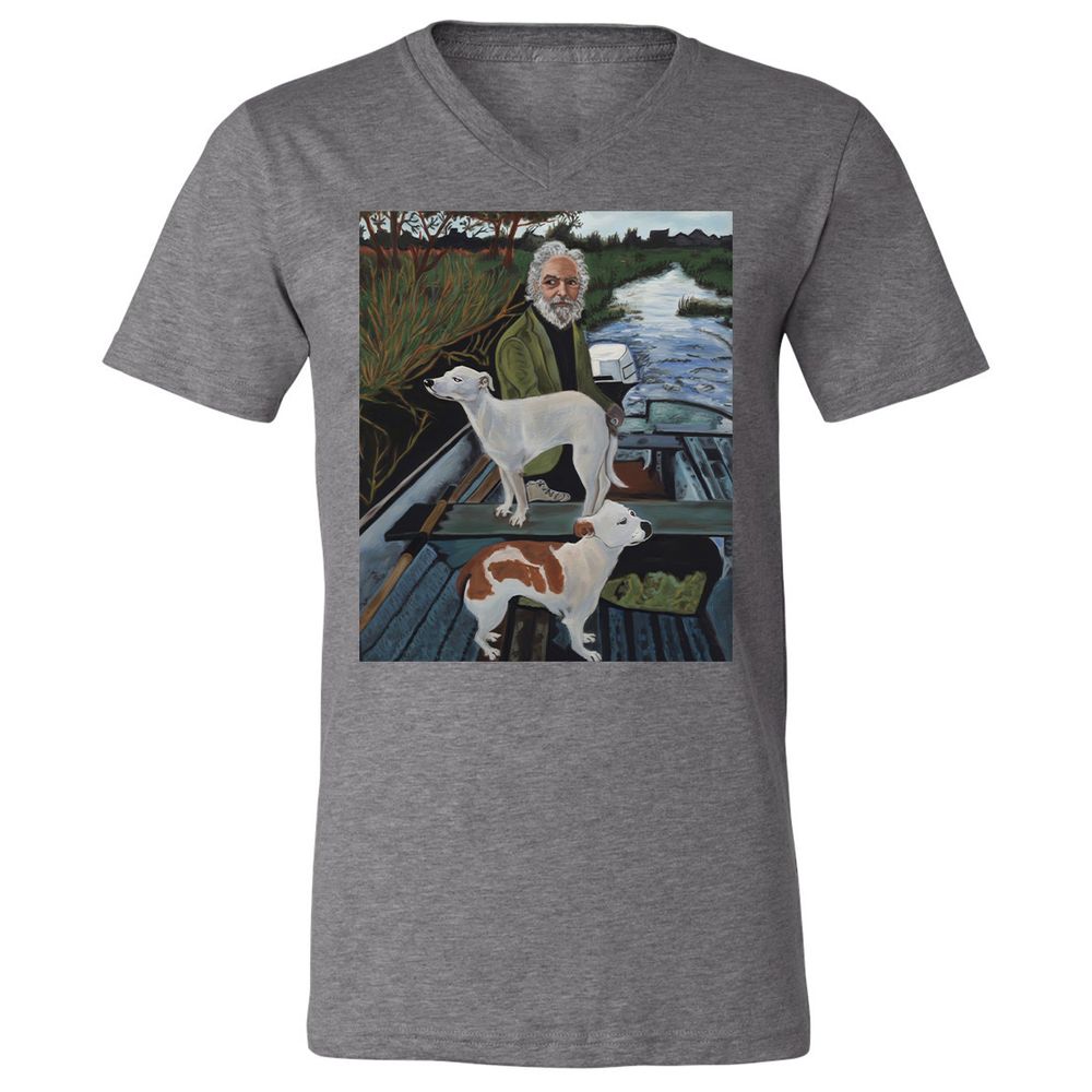 Unisex V-Neck T-Shirt - GQHE6N7J - Deep Heather - 13