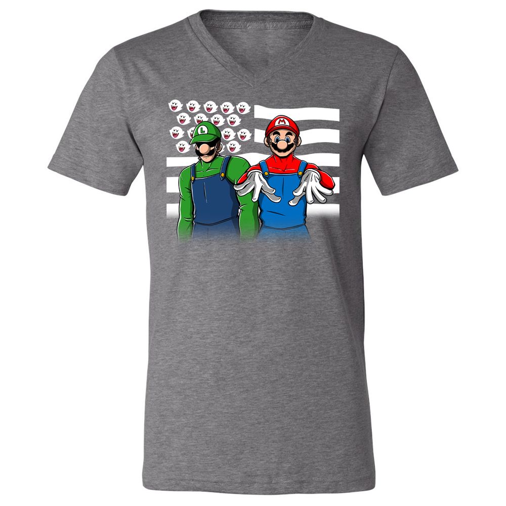 Unisex V-Neck T-Shirt - MG5DRRDX - Deep Heather - 13