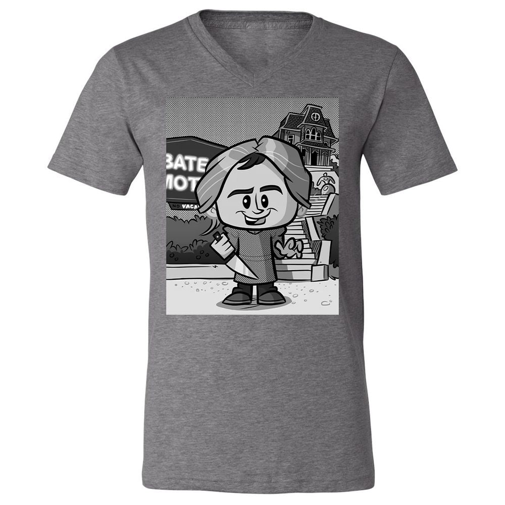 Unisex V-Neck T-Shirt - HRLF54QN - Deep Heather - 13