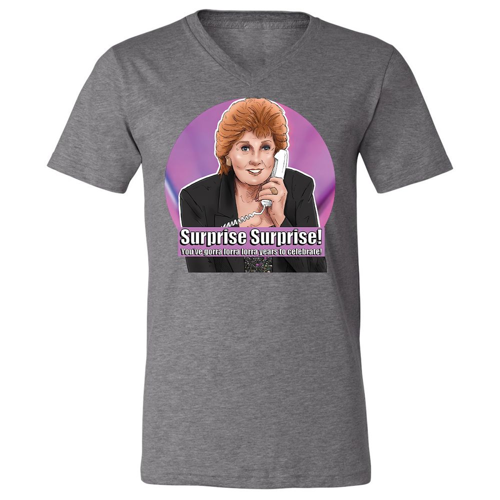 Unisex V-Neck T-Shirt - VWSW1N7V - Deep Heather - 13
