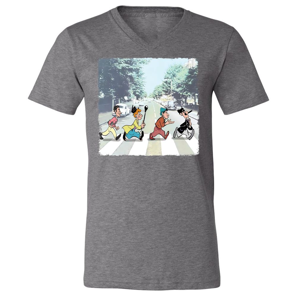 Unisex V-Neck T-Shirt - QHCA25TH - Deep Heather - 13