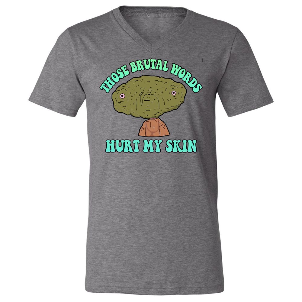 Unisex V-Neck T-Shirt - 7T91GTE2 - Deep Heather - 13