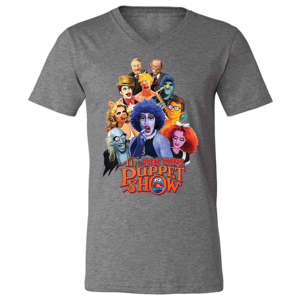Unisex V-Neck T-Shirt - EKWYRL51 - Deep Heather - 13