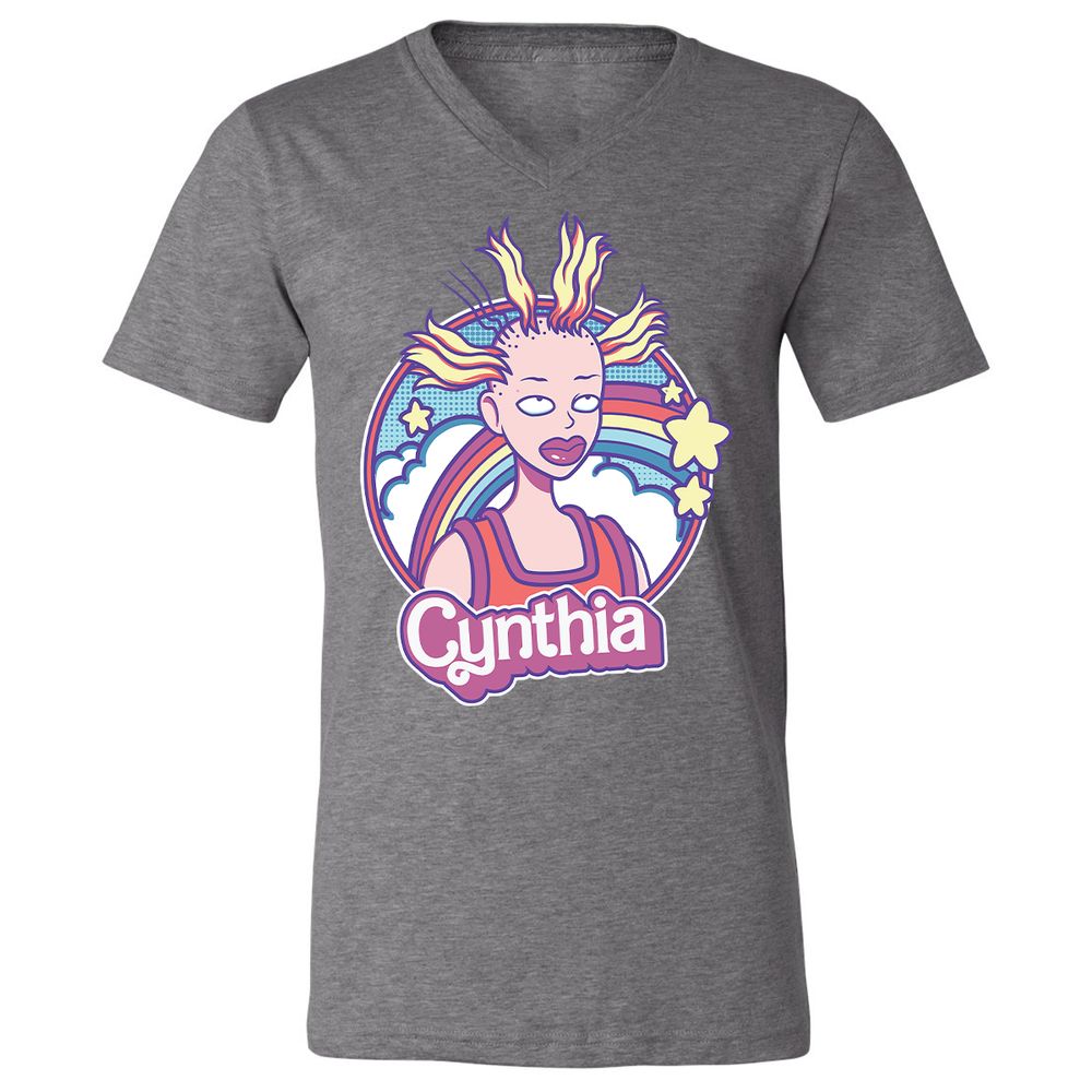 Unisex V-Neck T-Shirt - XKX7HKH4 - Deep Heather - 13