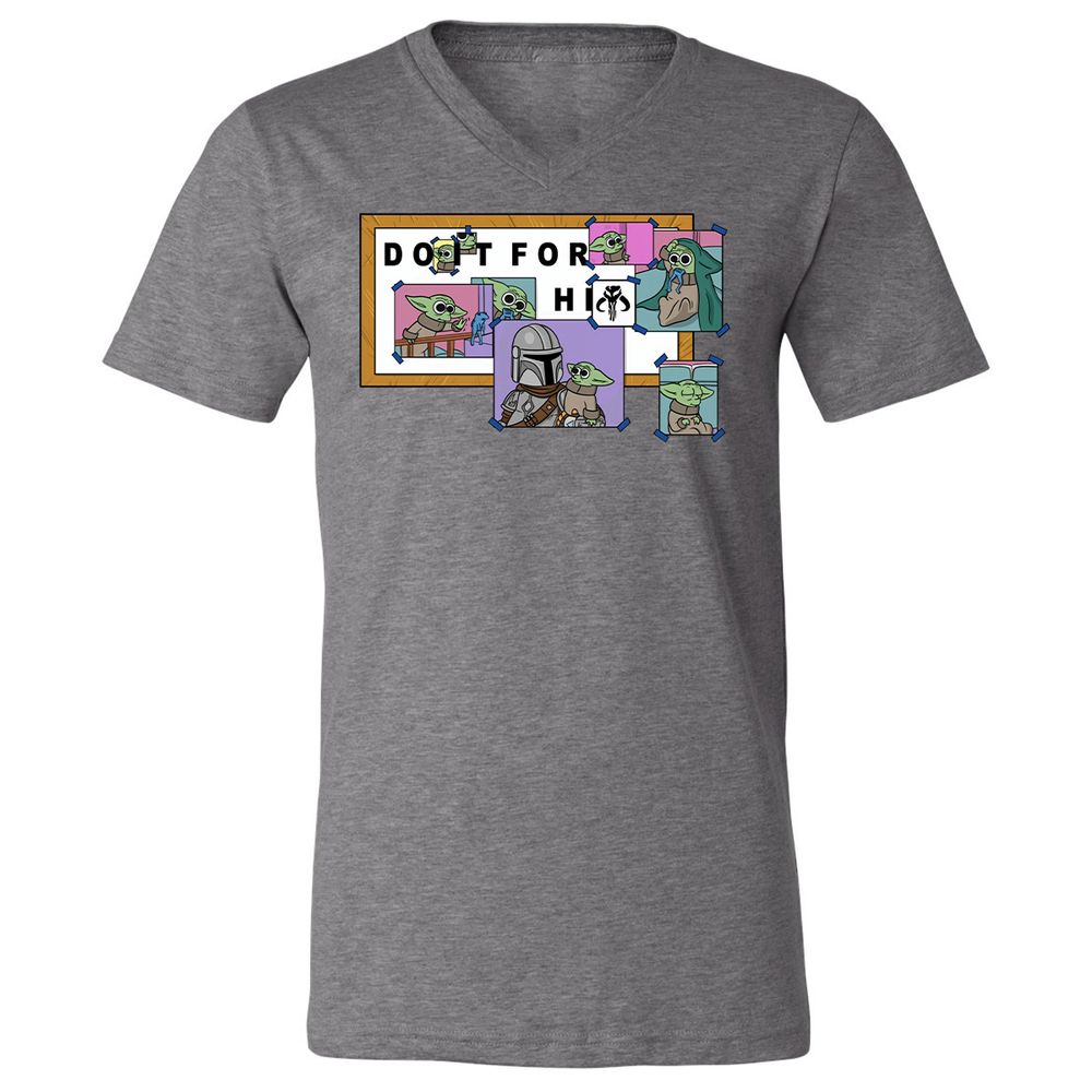 Unisex V-Neck T-Shirt - 3ME7S28N - Deep Heather - 13