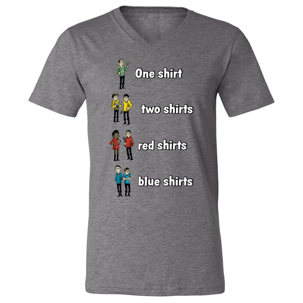 Unisex V-Neck T-Shirt - W339ZALK - Deep Heather - 13