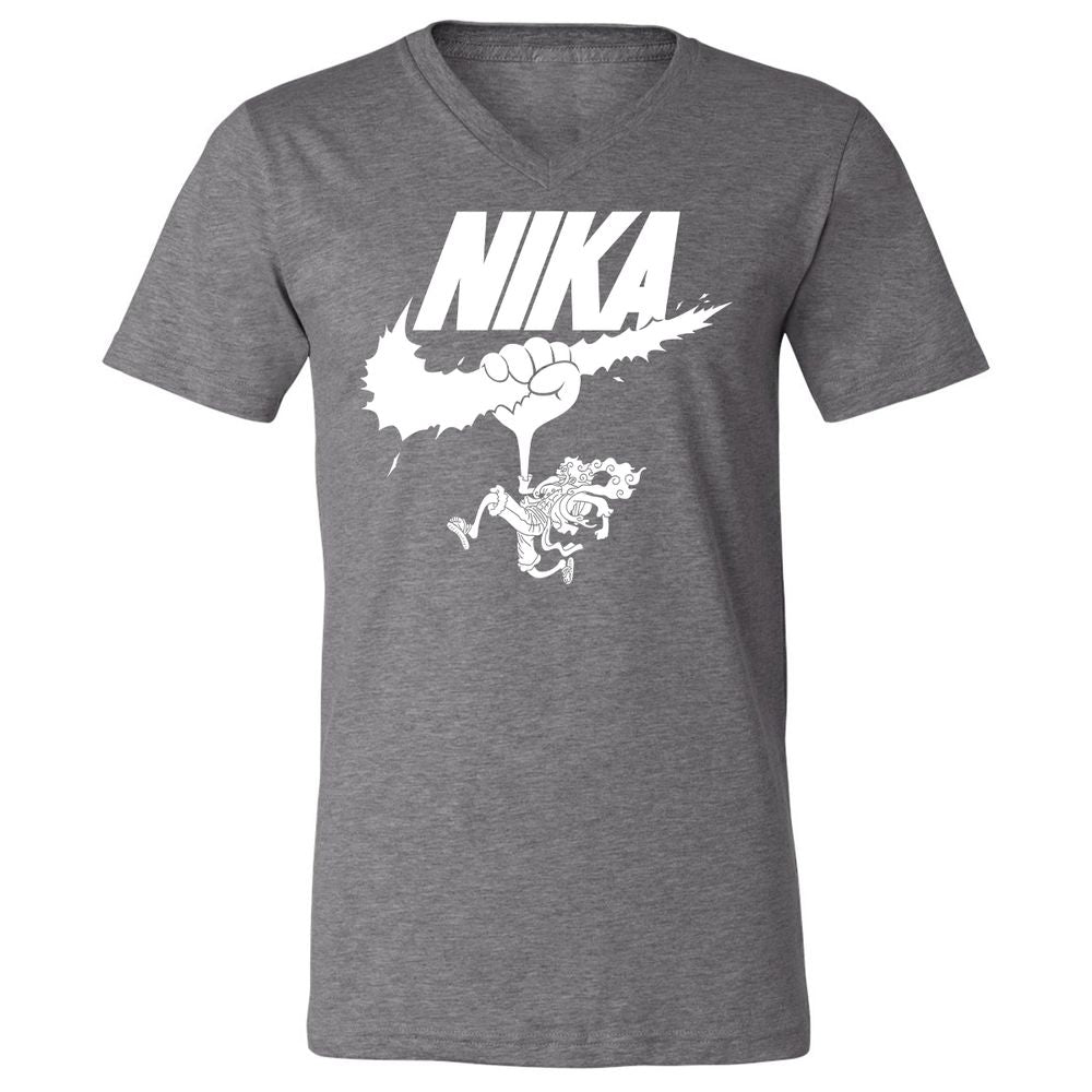 Unisex V-Neck T-Shirt - 8J69X42U - Deep Heather - 13