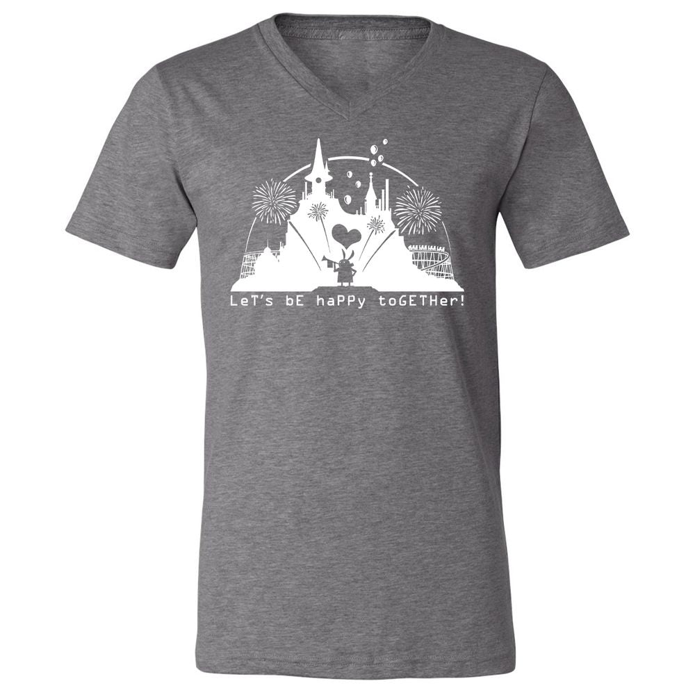 Unisex V-Neck T-Shirt - LAQ3359G - Deep Heather - 13