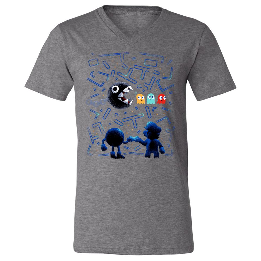 Unisex V-Neck T-Shirt - J5ULUUCA - Deep Heather - 13