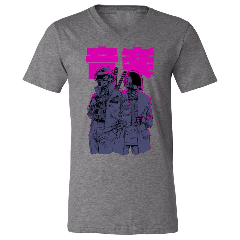 Unisex V-Neck T-Shirt - SA3YMWLJ - Deep Heather - 13