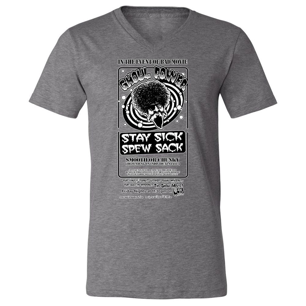 Unisex V-Neck T-Shirt - MKPWBWCH - Deep Heather - 13