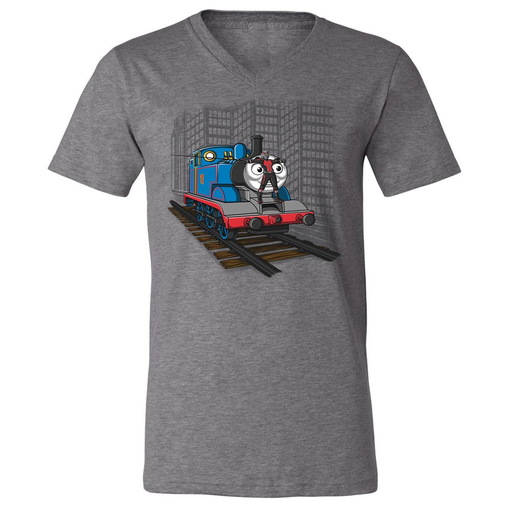 Unisex V-Neck T-Shirt - TAQC6JN2 - Deep Heather - 13