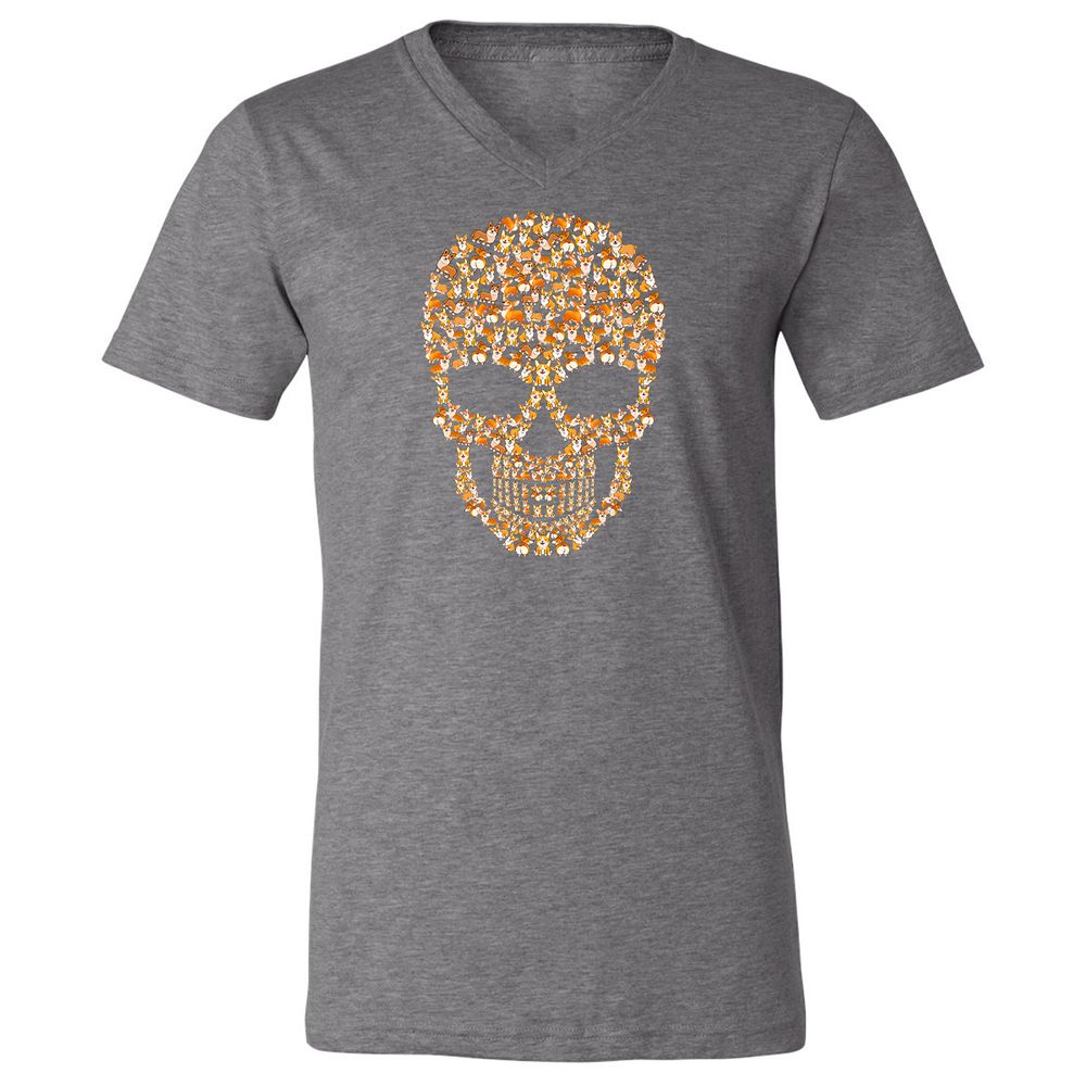Unisex V-Neck T-Shirt - NXHDLQ9W - Deep Heather - 13