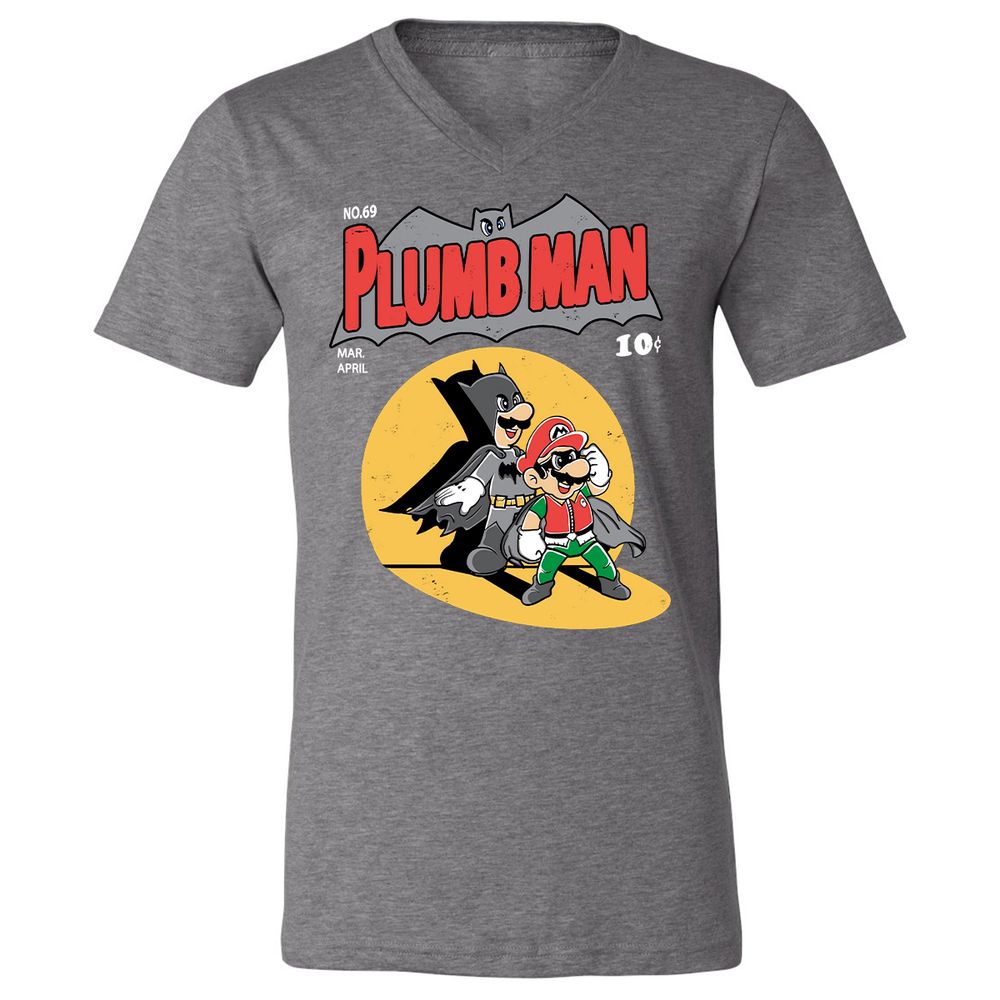 Unisex V-Neck T-Shirt - SNSMHH67 - Deep Heather - 13