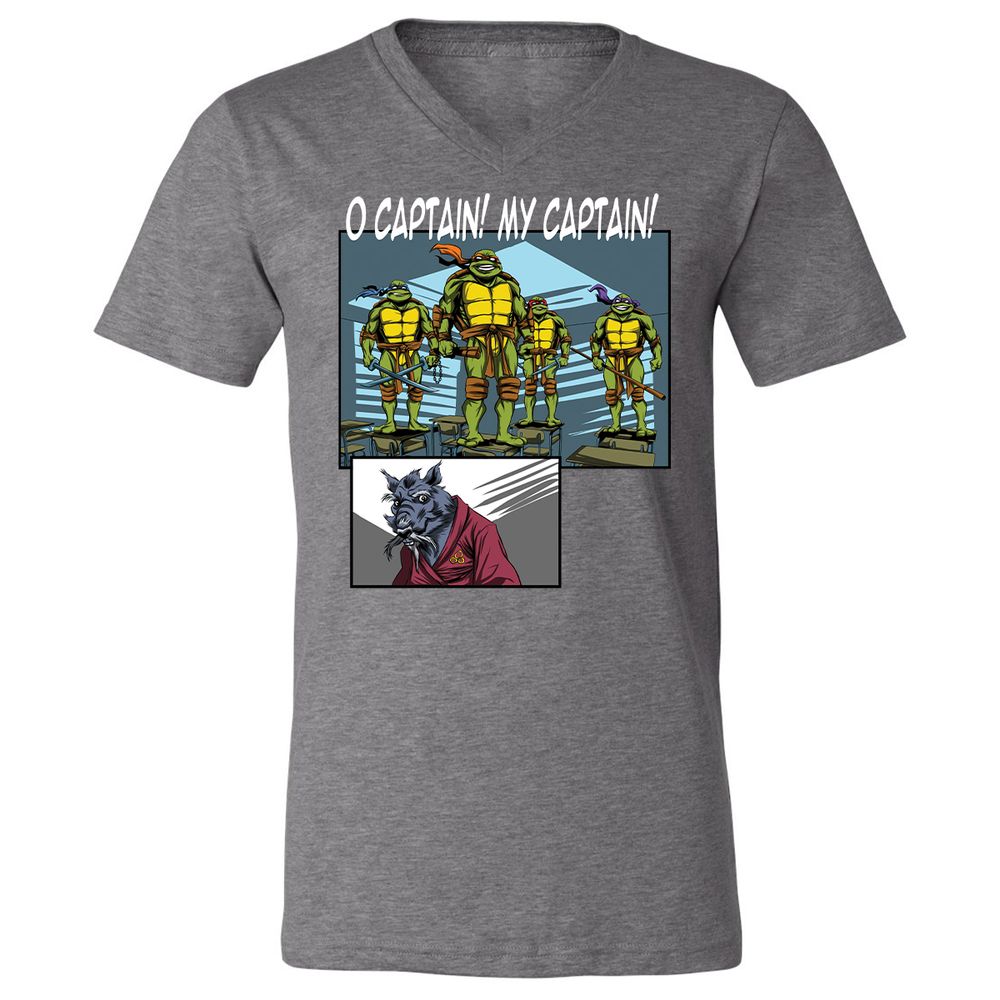 Unisex V-Neck T-Shirt - ENVLZECX - Deep Heather - 13