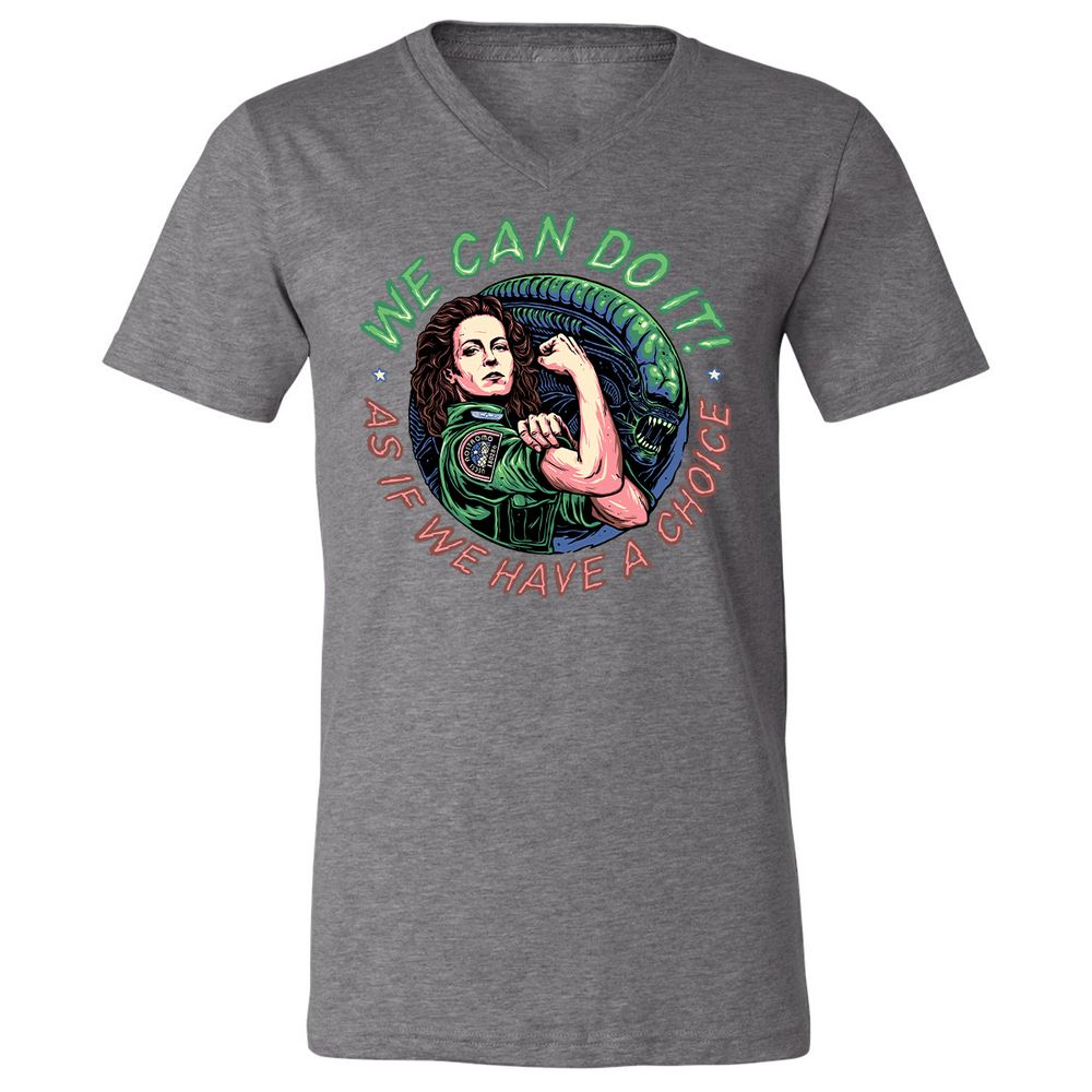 Unisex V-Neck T-Shirt - C7YYFLEB - Deep Heather - 13