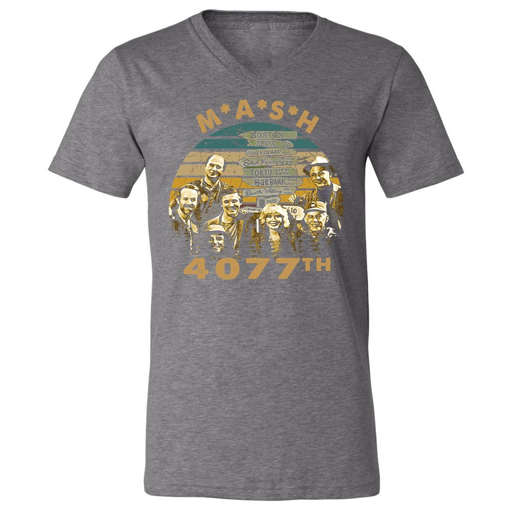 Unisex V-Neck T-Shirt - MB7NHGB7 - Deep Heather - 13