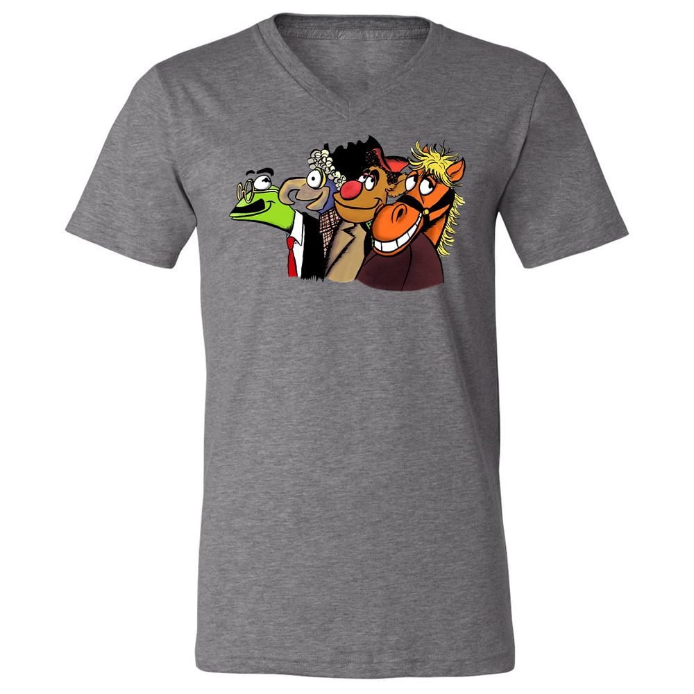 Unisex V-Neck T-Shirt - F55KCSVX - Deep Heather - 13