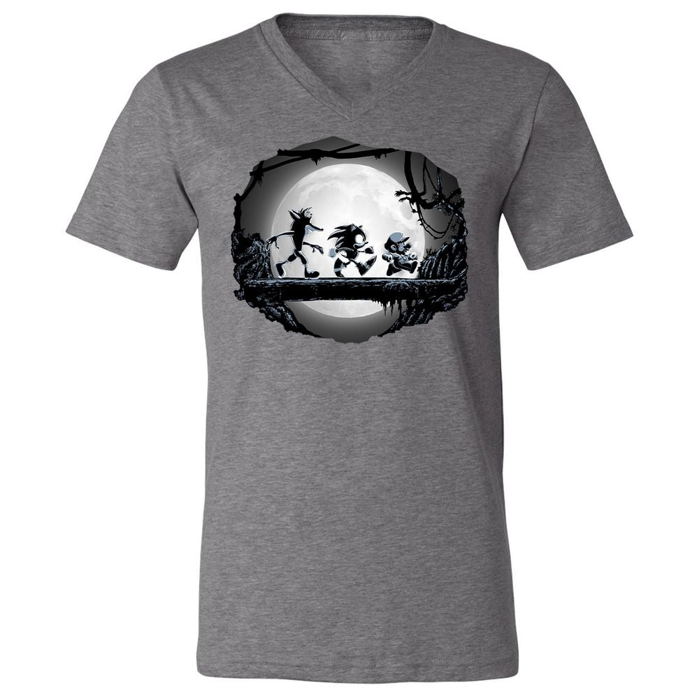 Unisex V-Neck T-Shirt - UA6Z4VUN - Deep Heather - 13