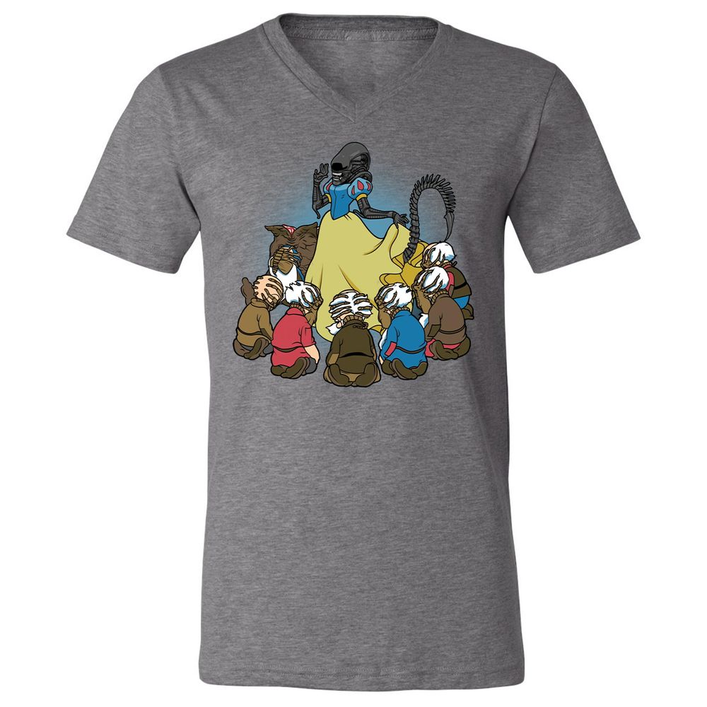 Unisex V-Neck T-Shirt - CFNFC2KX - Deep Heather - 13