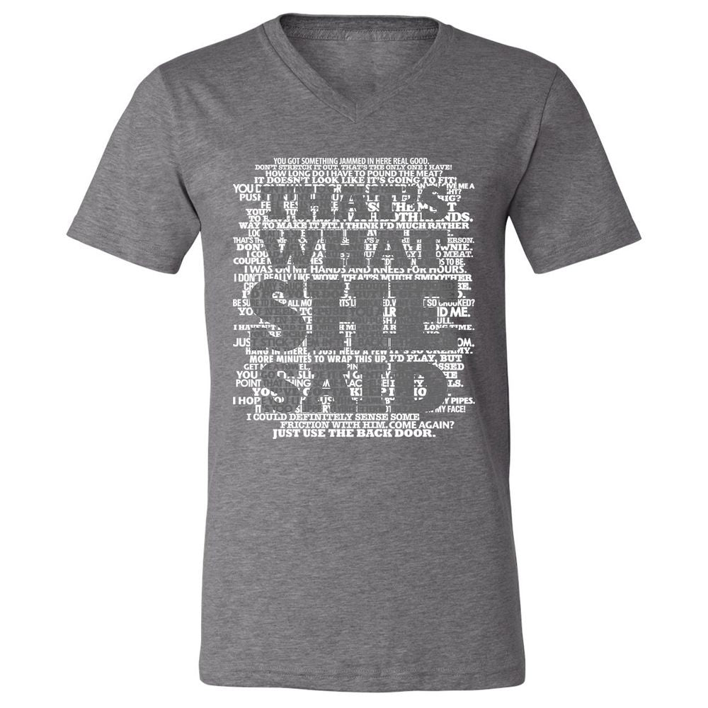 Unisex V-Neck T-Shirt - DCRLNSCA - Deep Heather - 13