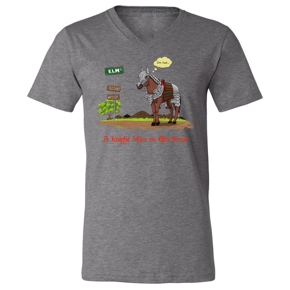 Unisex V-Neck T-Shirt - 84T8RVNV - Deep Heather - 13