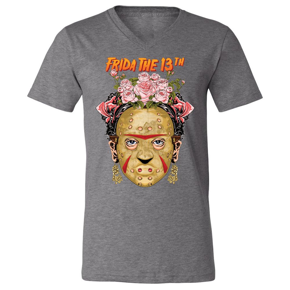Unisex V-Neck T-Shirt - UGC3HAJK - Deep Heather - 13