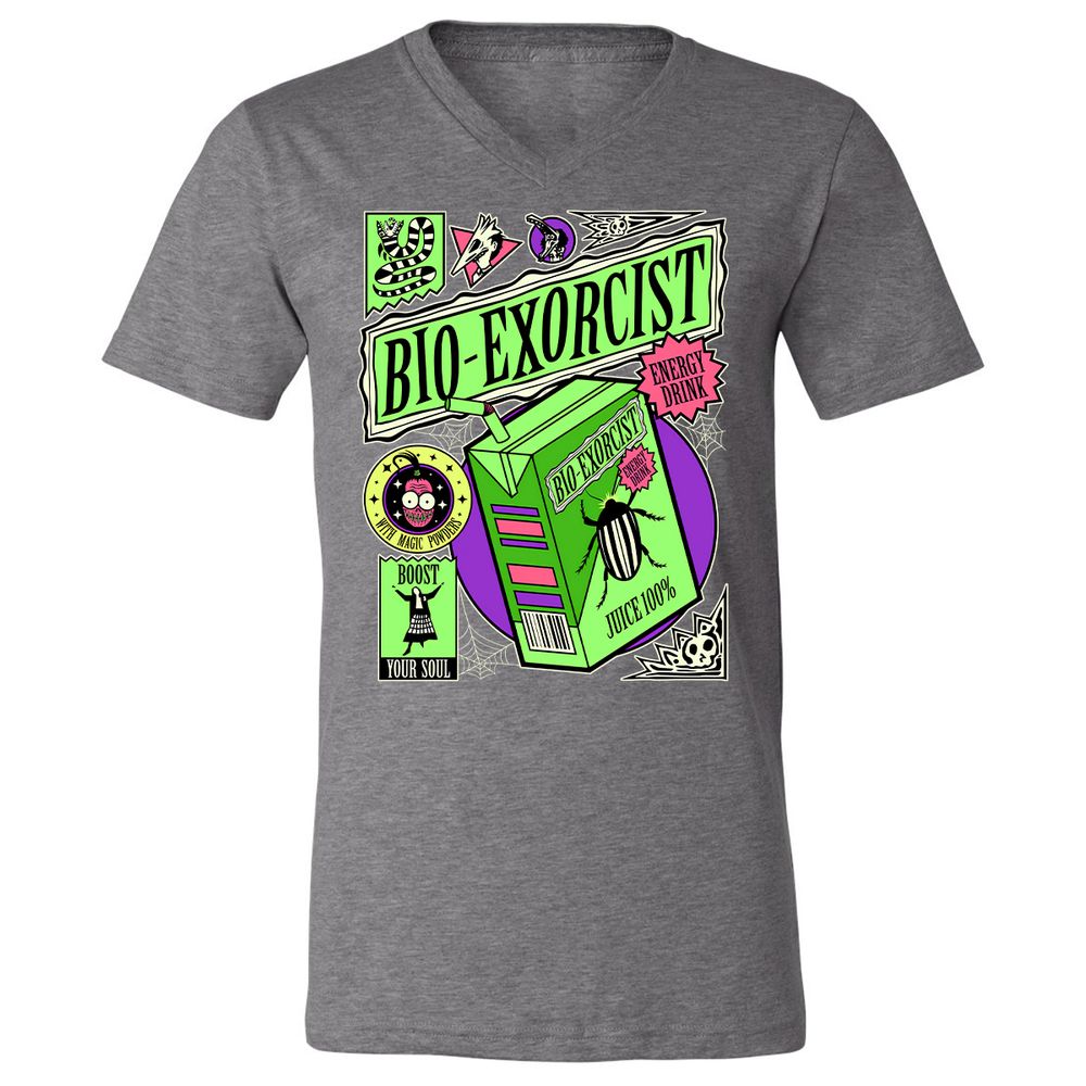 Unisex V-Neck T-Shirt - MJYZQLCX - Deep Heather - 13