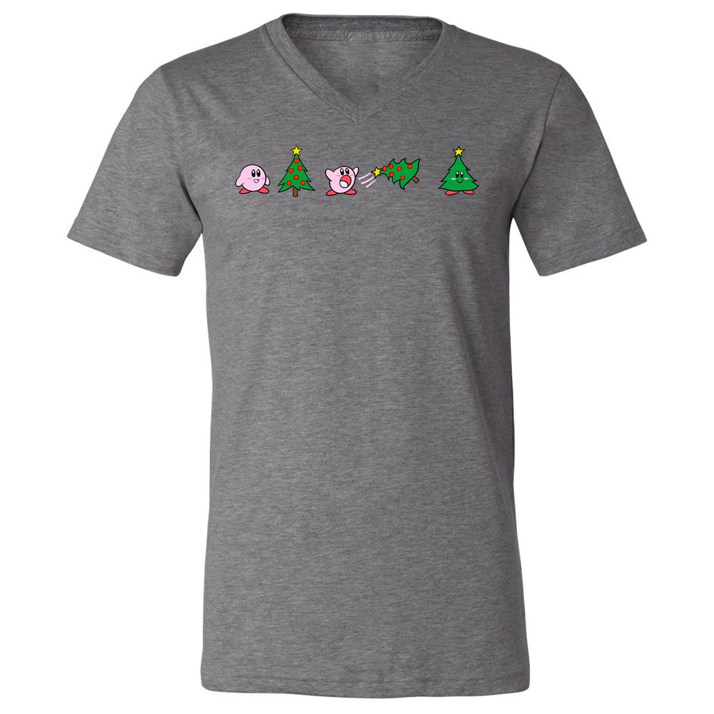 Unisex V-Neck T-Shirt - 2XNGVC66 - Deep Heather - 13