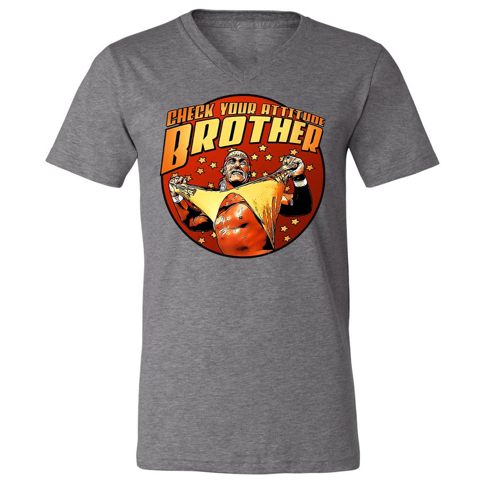 Unisex V-Neck T-Shirt - 6K7ALRNJ - Deep Heather - 13