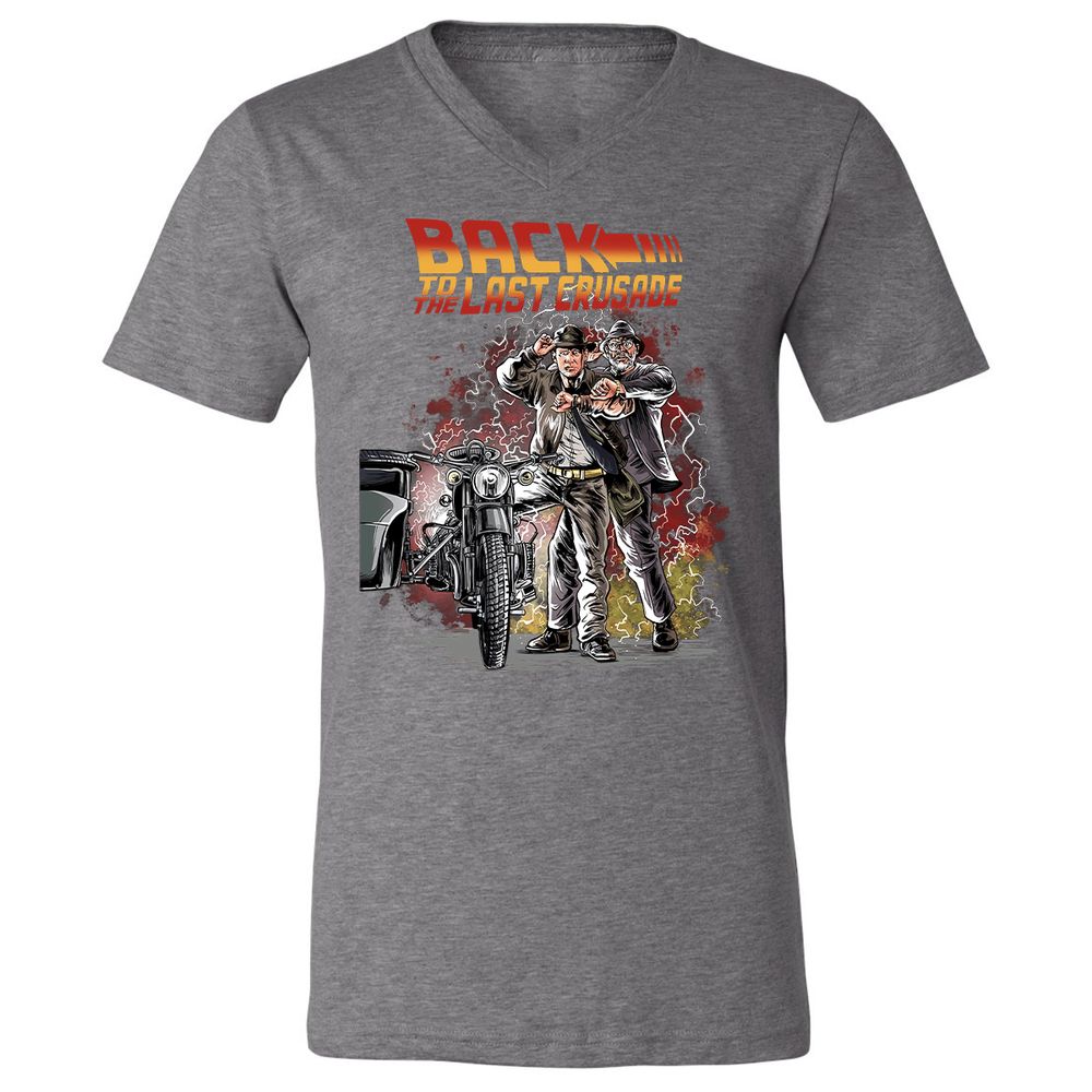 Unisex V-Neck T-Shirt - 7P1R84R6 - Deep Heather - 13
