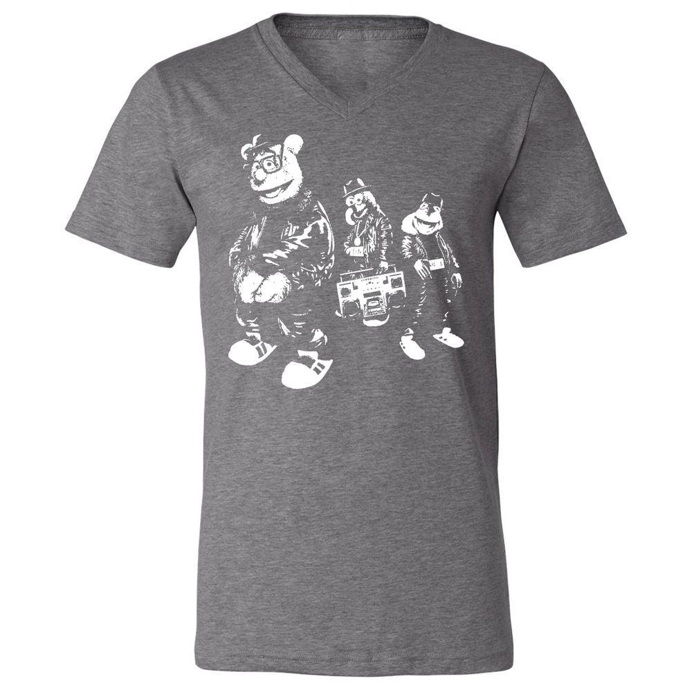 Unisex V-Neck T-Shirt - TSAXBR39 - Deep Heather - 13