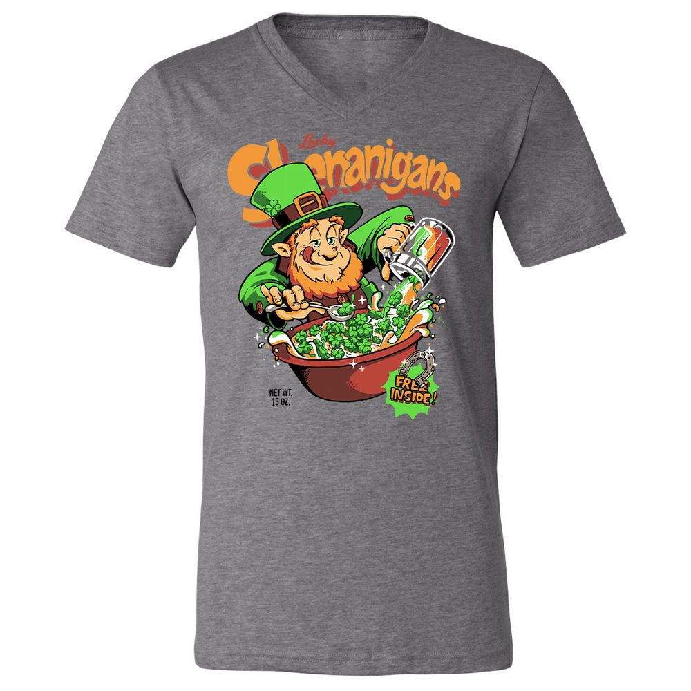 Unisex V-Neck T-Shirt - 9STXQUED - Deep Heather - 13