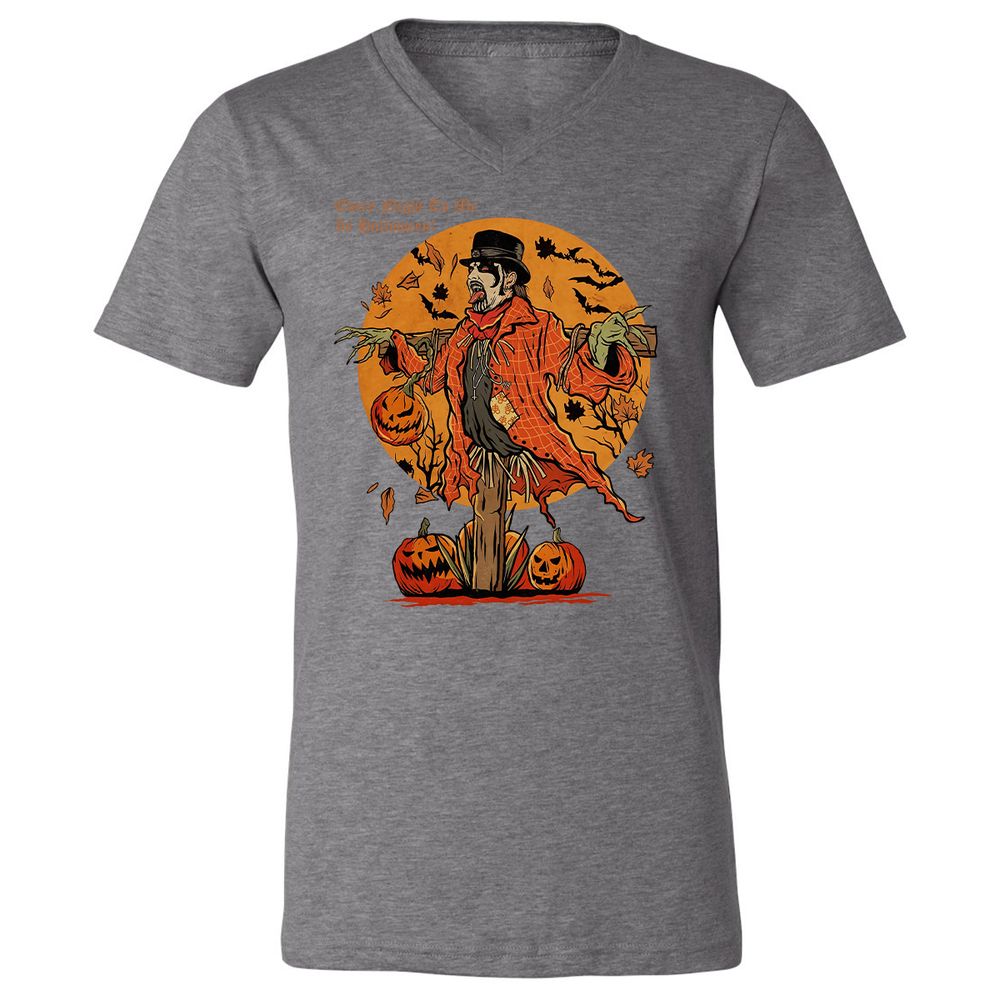 Unisex V-Neck T-Shirt - UZZTZLWU - Deep Heather - 13