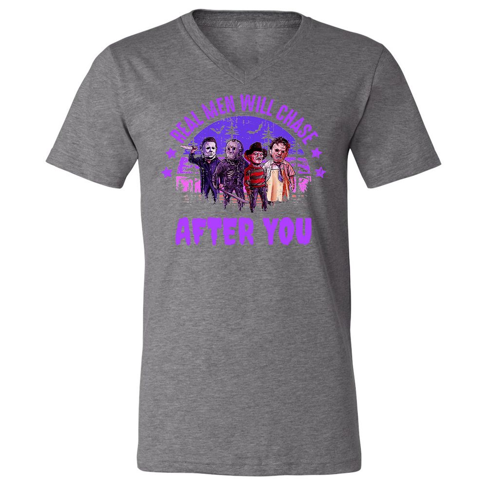 Unisex V-Neck T-Shirt - VSSS5LZD - Deep Heather - 13