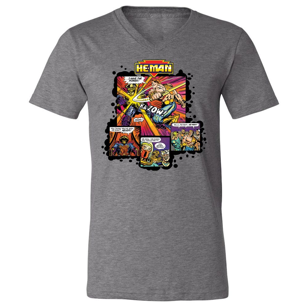 Unisex V-Neck T-Shirt - NCRB7UHX - Deep Heather - 13