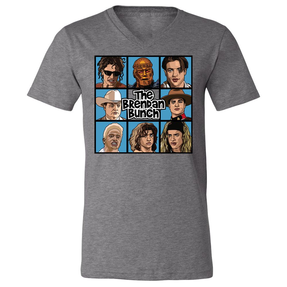 Unisex V-Neck T-Shirt - 3VPPFP18 - Deep Heather - 13