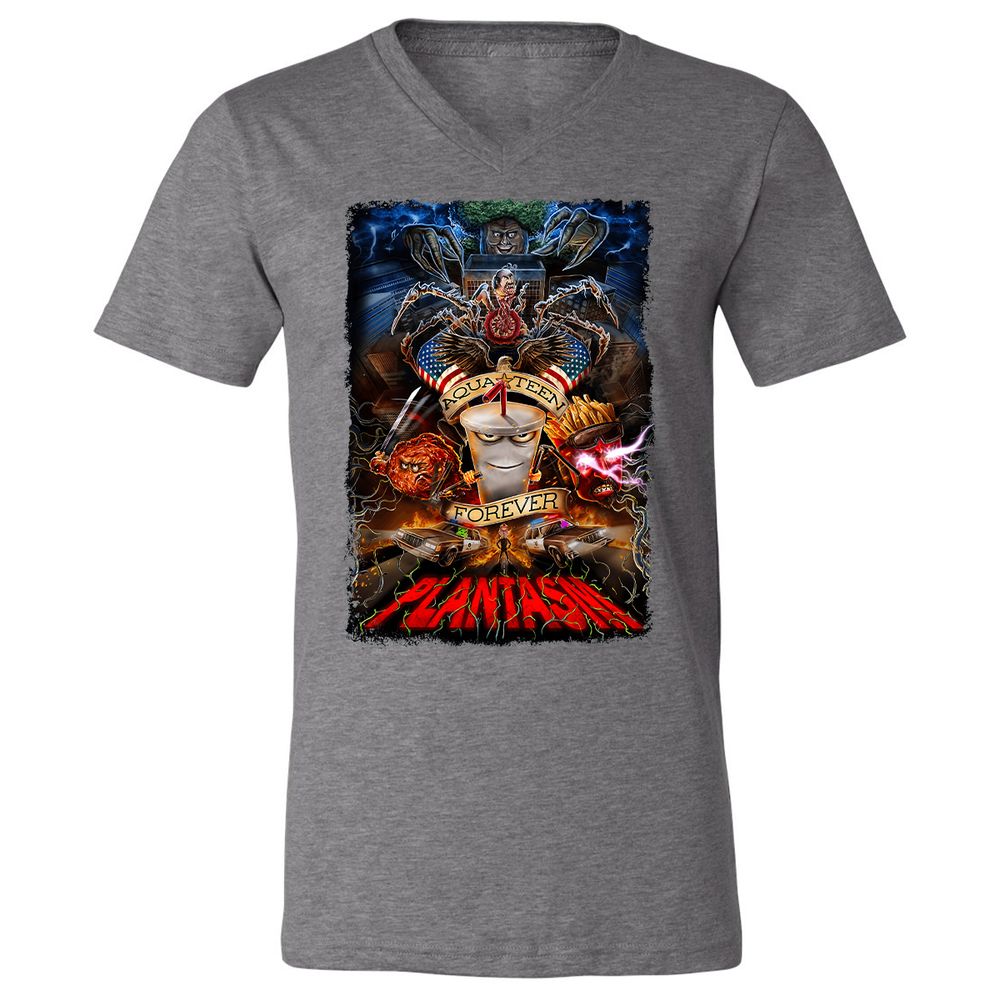 Unisex V-Neck T-Shirt - 76MN11L4 - Deep Heather - 13