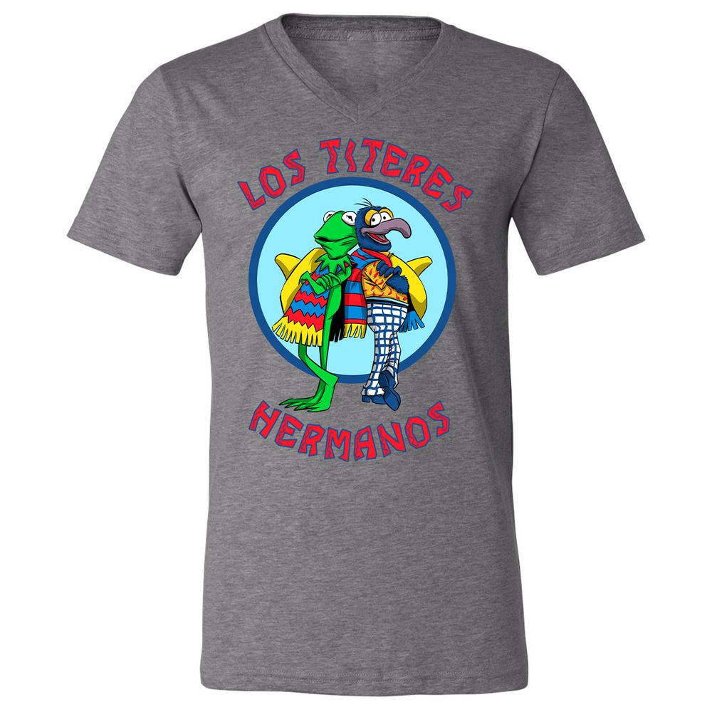 Unisex V-Neck T-Shirt - E2VS5W9B - Deep Heather - 13