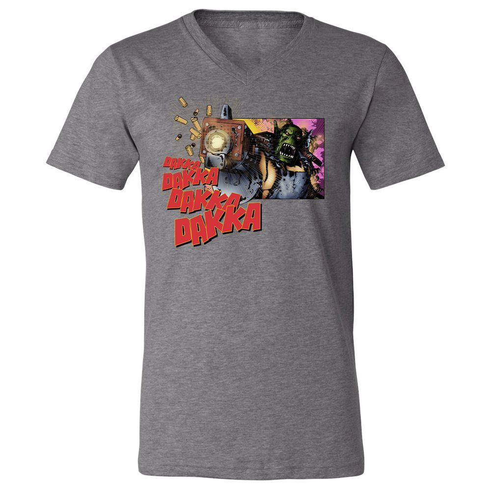 Unisex V-Neck T-Shirt - U9QZC8R1 - Deep Heather - 13
