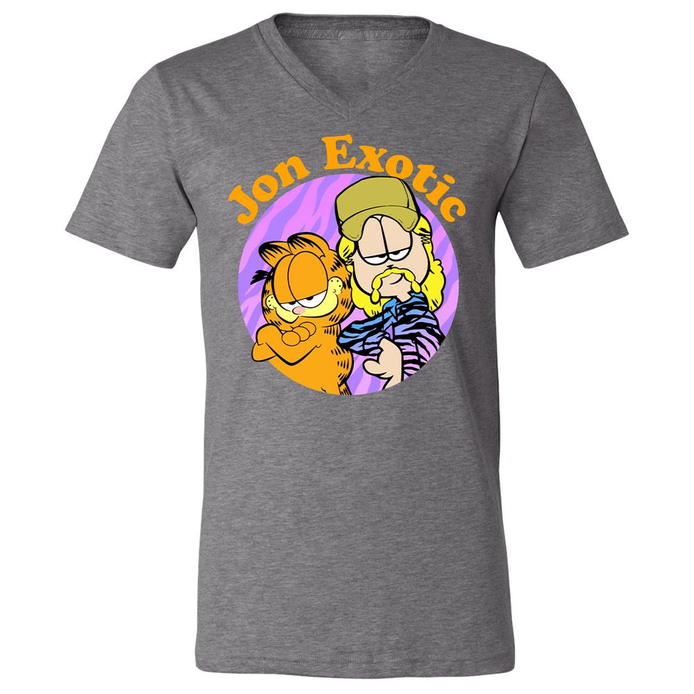 Unisex V-Neck T-Shirt - A4XWUCL1 - Deep Heather - 13