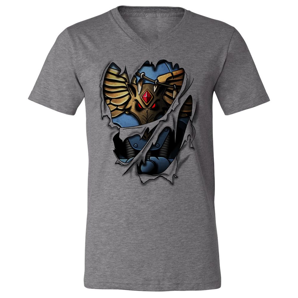 Unisex V-Neck T-Shirt - 1D56HJA3 - Deep Heather - 13