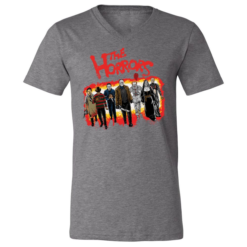 Unisex V-Neck T-Shirt - A8M44RH5 - Deep Heather - 13
