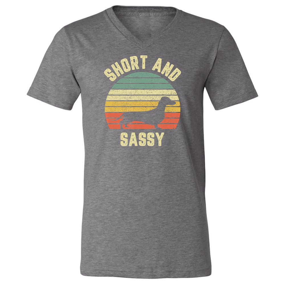 Unisex V-Neck T-Shirt - XU1HRA42 - Deep Heather - 13