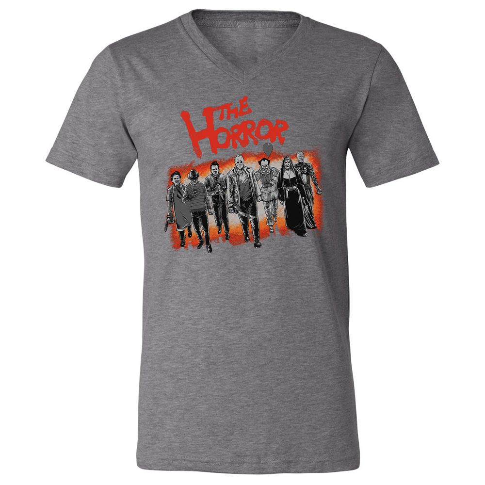 Unisex V-Neck T-Shirt - 8DR5U29R - Deep Heather - 13