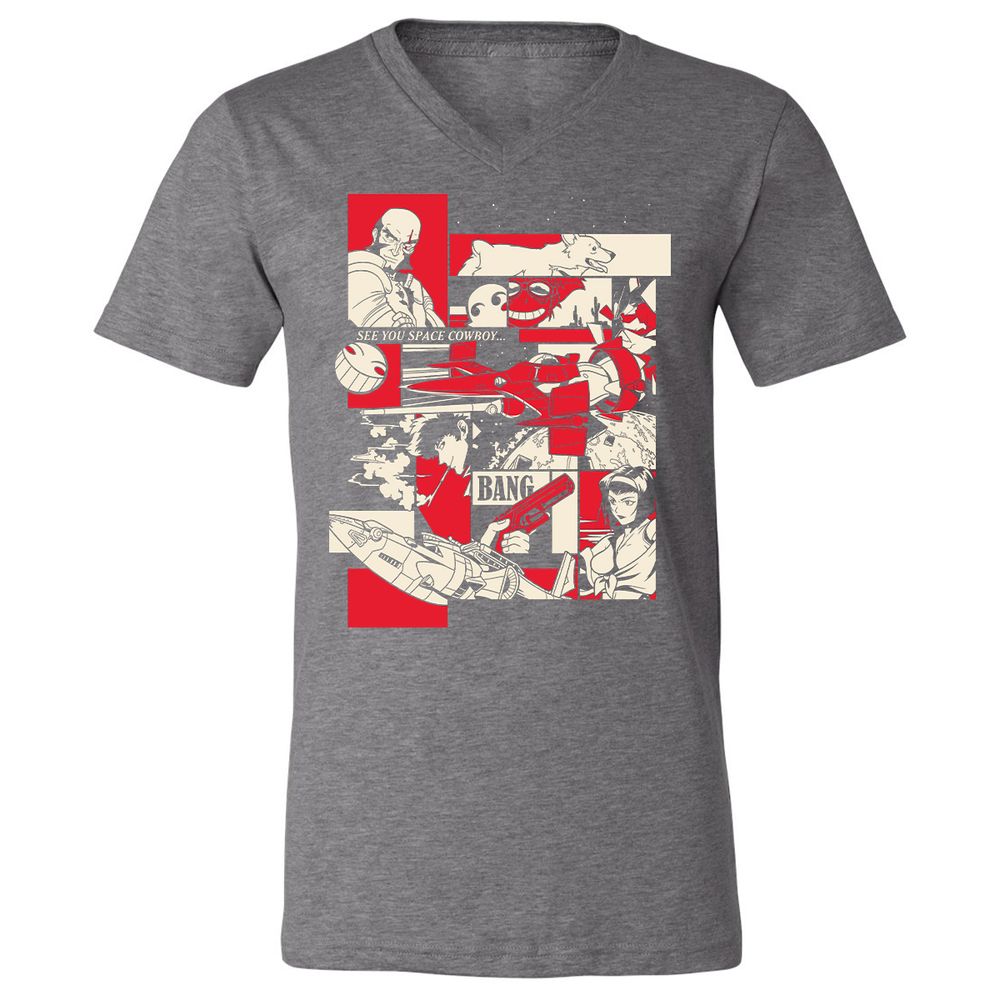 Unisex V-Neck T-Shirt - YDNZ35LC - Deep Heather - 13