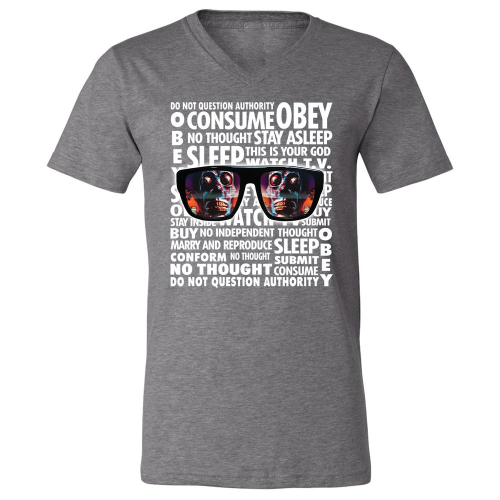Unisex V-Neck T-Shirt - 234MZWL2 - Deep Heather - 13