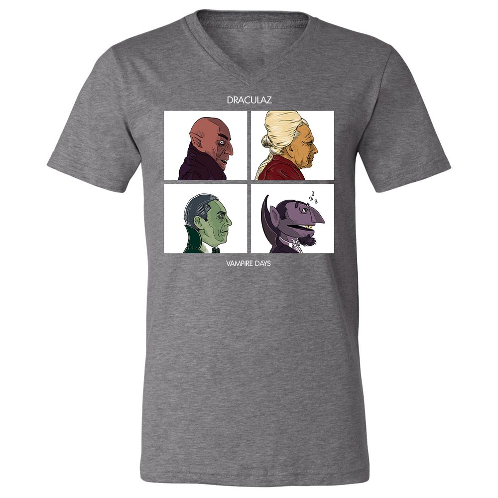 Unisex V-Neck T-Shirt - 9GP53RDJ - Deep Heather - 13