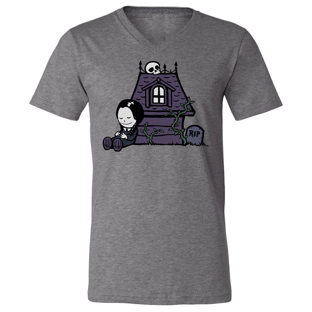 Unisex V-Neck T-Shirt - AVVDEVFL - Deep Heather - 13